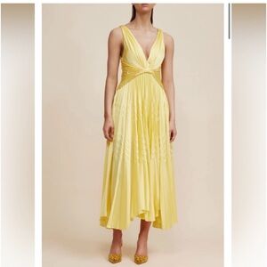 Acler Sunlit Yellow Midi Dress
